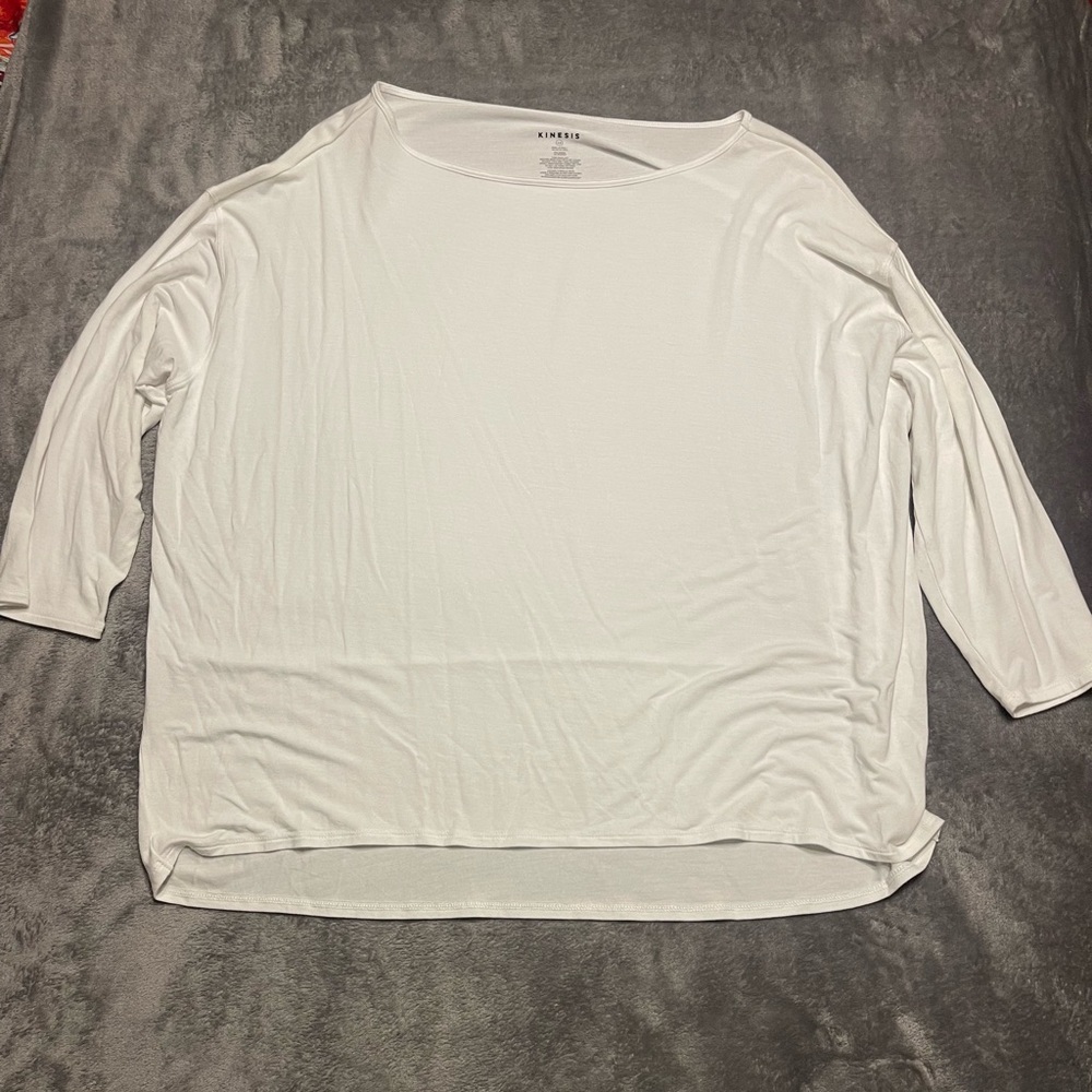 Women’s high low white tee size 1x